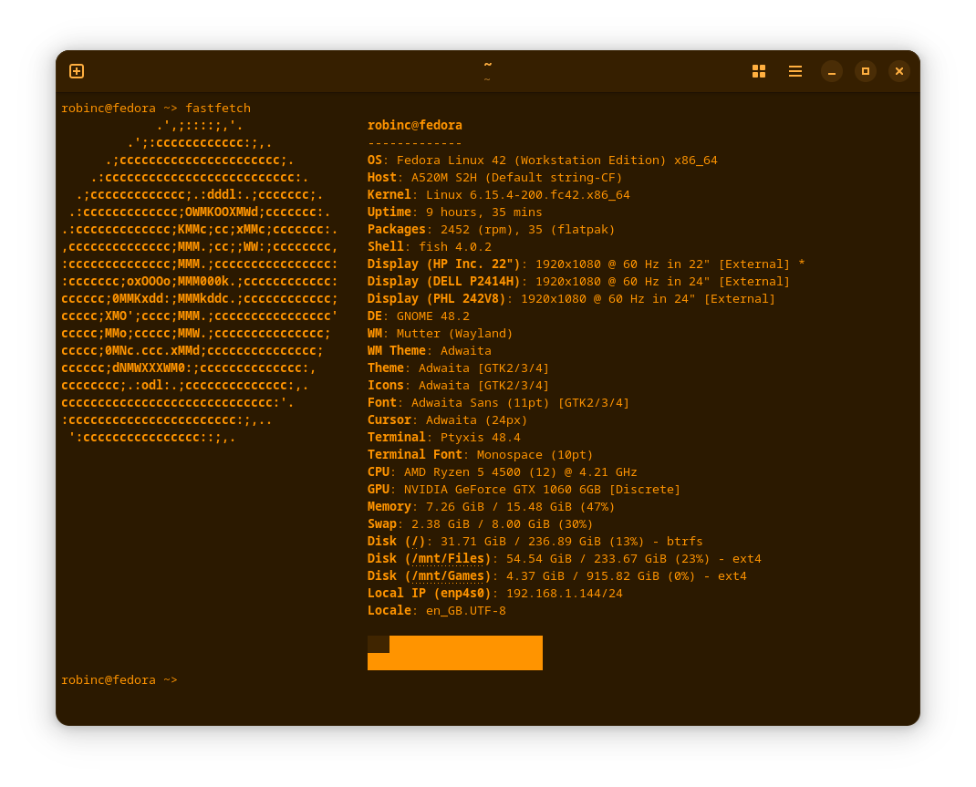 fastfetch output